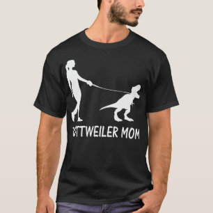 T-shirt Rottweiler Maman Rottie Mama Chien Rott Dinosaure