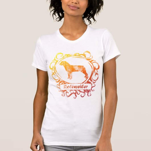 T-shirt Rottweiler patiné chic (Devant)
