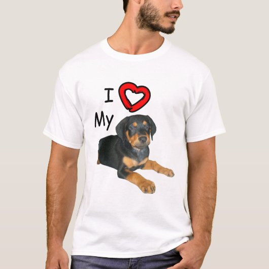 T-shirt Rottweiler Puppy I Love My Rott (Devant)