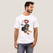 T-shirt Rottweiler Puppy I Love My Rott (Devant entier)