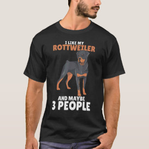 T-shirt Rottweiler Rottie I Like Log Dog
