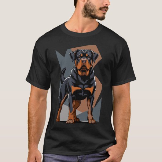 T-shirt Rottweiler Royalty: Power in Every Pixel (Devant)