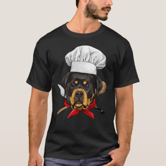 T-shirt Rotweiler Chef Chien Rottweiler Chien Cuisine Love