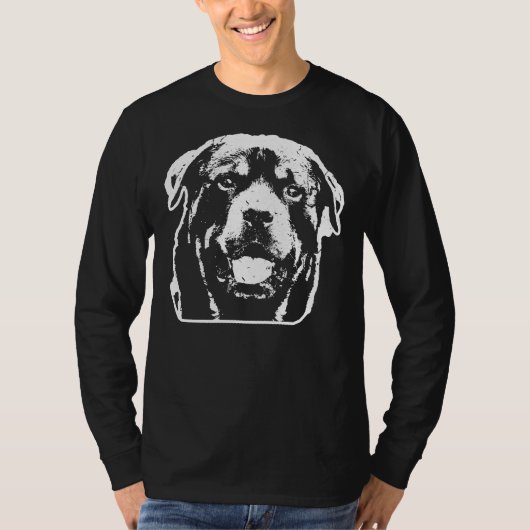 T-shirt Rotweiler Rottweiler tête de race de chien (Devant)
