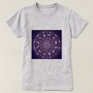T-shirt Roue d'astrologie violette