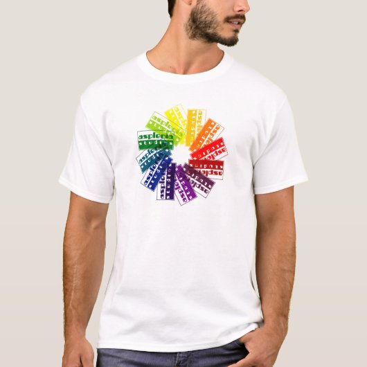 T-shirt Roue de couleur d'asplénie (Devant)