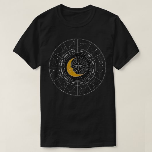 T-shirt Roue des constellations astrologiques Tet Poster Z (Design devant)