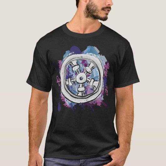 T-shirt Roue en argent (Devant)