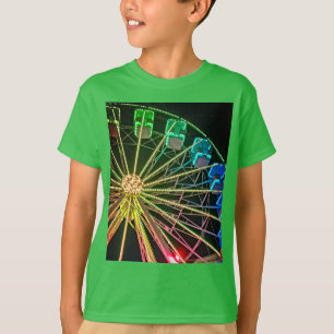 T-shirt Roue Ferris verte et bleue