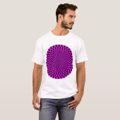 T-shirt Roue Op Art - Magenta et Noir (Devant entier)