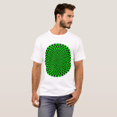 T-shirt Roue Op Art - Vert et Noir (Devant entier)