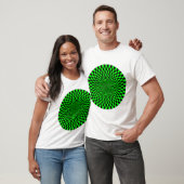 T-shirt Roue Op Art - Vert et Noir (Unisexe)