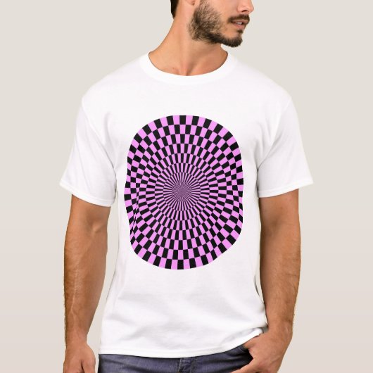 T-shirt Roue Op Art - Violet clair et noir (Devant)