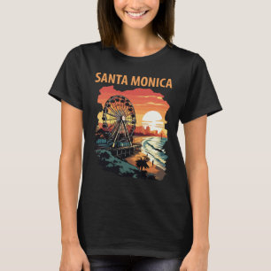 T-shirt Roue panoramique de Santa Monica Pier Travel