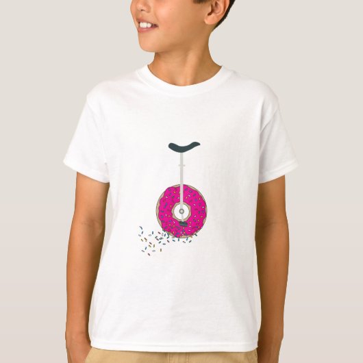 T-shirt Roue rose Doughnut Monocycle Colorful Sprinkings (Devant)