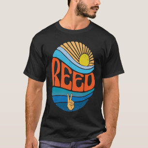 T-shirt Roue Vintage couché de soleil roseau Super goujon