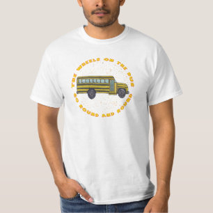 T-Shirt Roues d'Autobus Scolaire