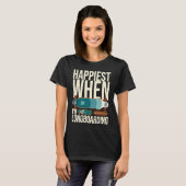 T-shirt Roues de skateboard longboard Longboarder Débutant (Devant entier)
