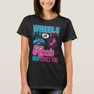 T-shirt Roues Ou Talons Maman Vous Aime Nouveau Bébé Genre