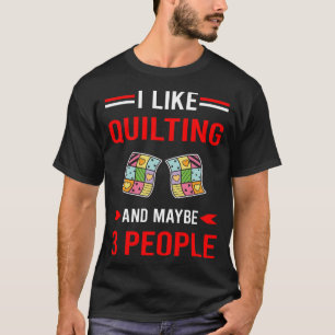 T-shirt Rouge 3 Personnes Piquage Courtepointe Piqueuse