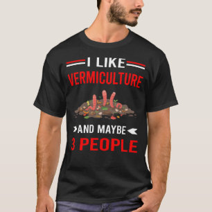 T-shirt Rouge 3 Personnes Vermiculture Vermicompost