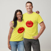 T-shirt Rouge à lèvres pop art baiser (Unisexe)