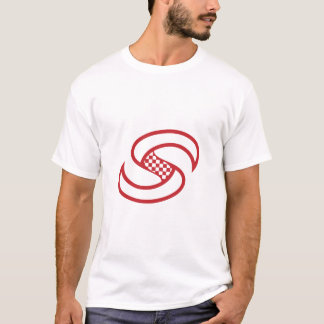 T-Shirt Rouge à Spirale à Damier Spee