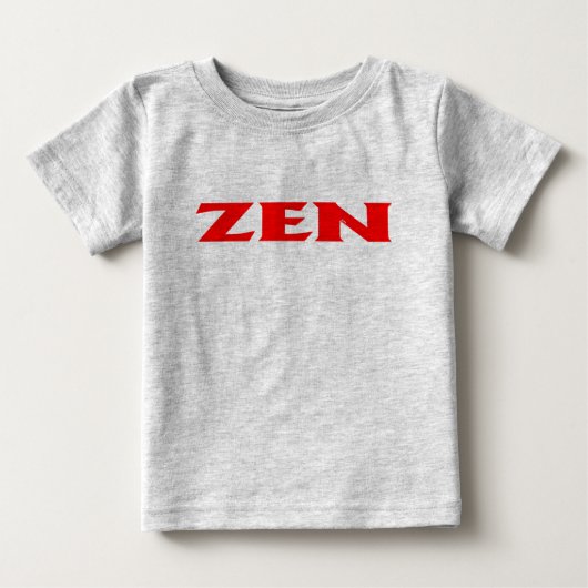 T-shirt rouge bébé gris Zen (Devant)