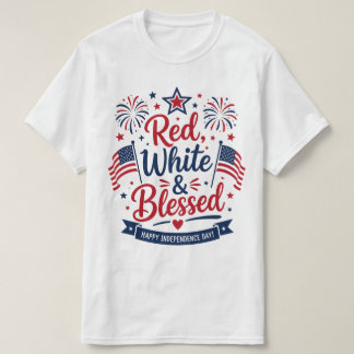 T-shirt Rouge, Blanc & Bénis 4 juillet Fête patriotique