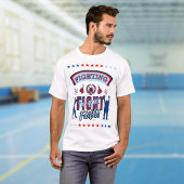 T-shirt Rouge, Blanc, Bleu Combattre le bon combat de la f