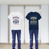 T-shirt Rouge, Blanc, Bleu Combattre le bon combat de la f