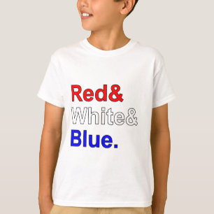 T-shirt Rouge Blanc Bleu Couleurs du drapeau américain