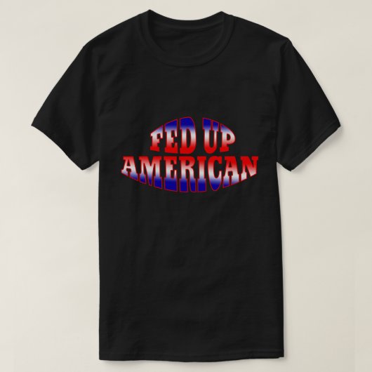 T-shirt Rouge Blanc Bleu Gradient FED AMÉRICAIN (Design devant)