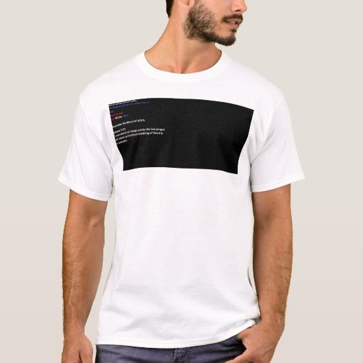 T-shirt Rouge. Blanc. Bleu. Le Sang. (Devant)