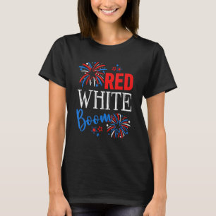 T-shirt Rouge Blanc & Boozy 4 juillet Party Boire 2