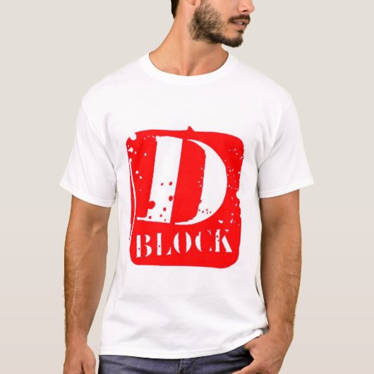 T-shirt Rouge/blanc de D-Bloc (Devant)