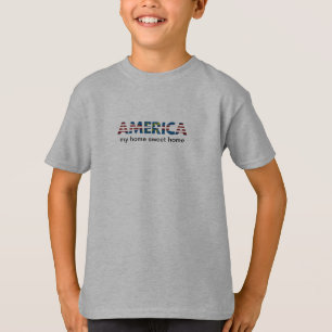 T-shirt Rouge blanc et bleu Amérique