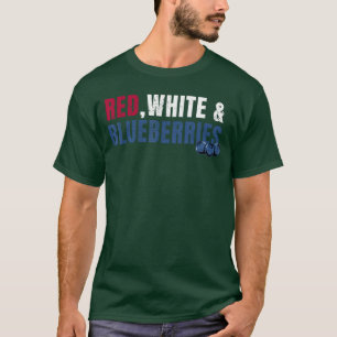 T-shirt Rouge Blanc et Bleuets ami