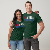 T-shirt Rouge Blanc et Bleuets ami (Unisexe)