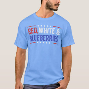 T-shirt Rouge Blanc et Bleuets Patriote Liberté 2025 garço