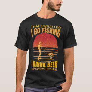 T-shirt Rouge Blanc et Bruh , Chemise de pêche au basse, P