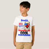 T-shirt "Rouge, blanc et COOL" Personnalisé (Devant entier)