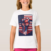 T-shirt Rouge, blanc et gras (Devant)