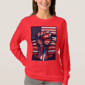 T-shirt Rouge, blanc et gras (Devant)