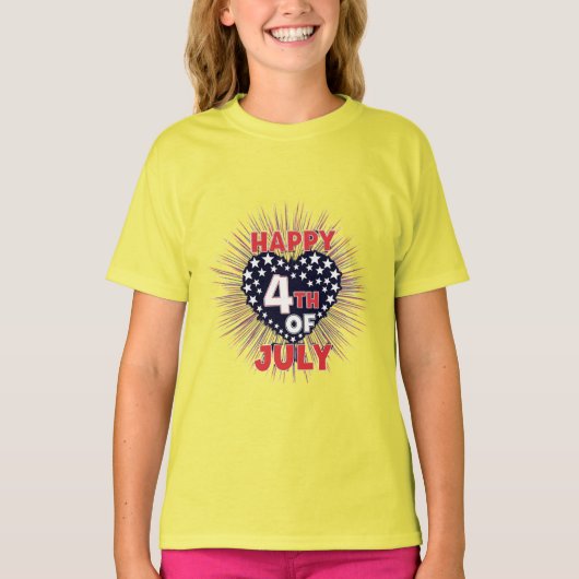 T-shirt Rouge, blanc et gras : Collection d'impression pat (Devant)