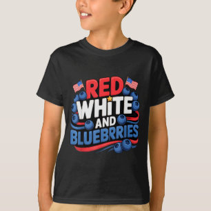 T-shirt Rouge, Blanc Et Myrtilles Patriote