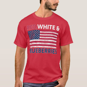 T-shirt Rouge Blanc et Myrtilles Patriote rétro