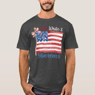 T-shirt Rouge Blanc et Myrtilles pour Supporters Hommes Fe