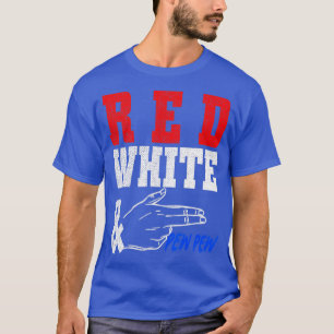 T-shirt Rouge Blanc et PewPewPew Guns 4 juillet Indépendan