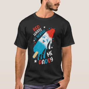 T-shirt Rouge Blanc Et Vis-Moi Papa